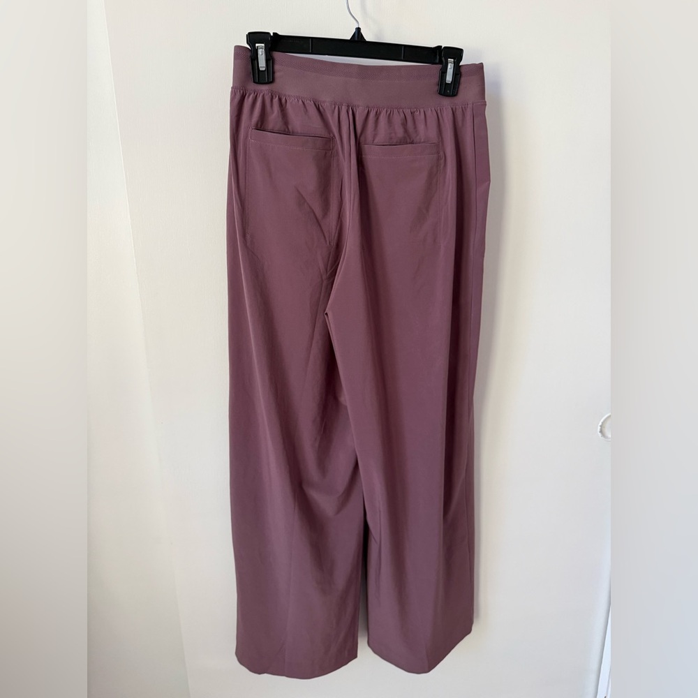 Athleta Brooklyn Heights High Rise Pleated Wide Leg Pant in Damask Mauve - Picture 5 of 13